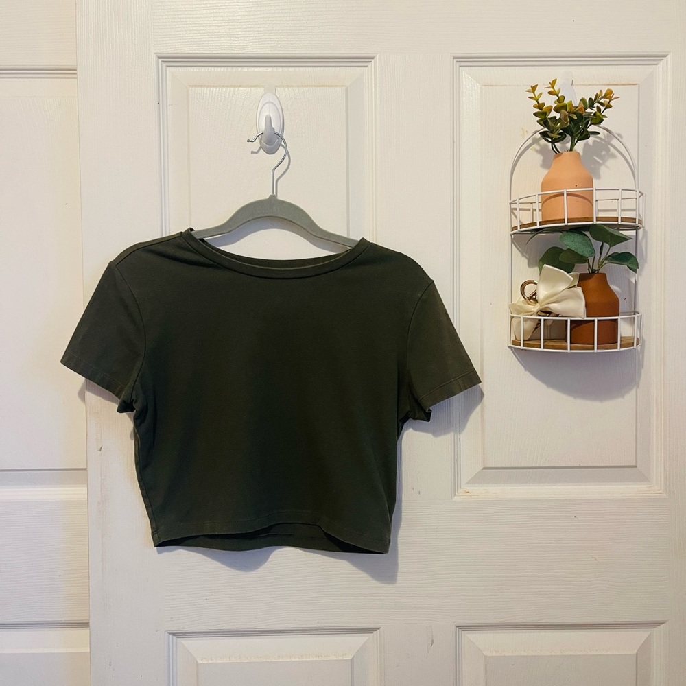 Elegant Olive Crop Top for Women